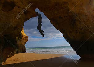 Rock climbing at Algarve