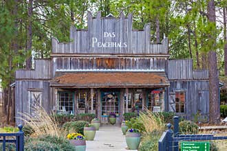 FREDERICKSBURG, TEXAS - JANUARY 11, 2018 - Das Peach Haus country store. The store is a favorite destination that includes wine