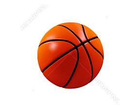 Vector Basketball ball isolated on a white background. Realistic 3d Fitness symbol