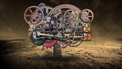 Steampunk Industrial Vintage Technology Machine