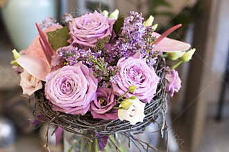 Original a bunch of flowers from Anthurium, hellebores, roses, carnations