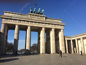 Walking and visiting berlin brandeburg tower