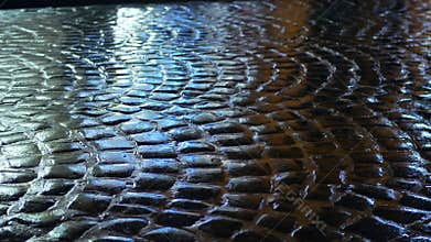 Asphalt rain people evening