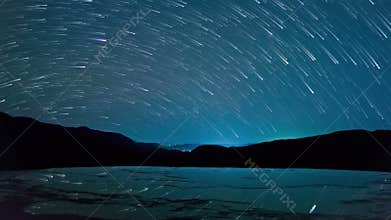 Night Time Lapse at Hierve el Agua, Central Valleys of Oaxaca, Mexico