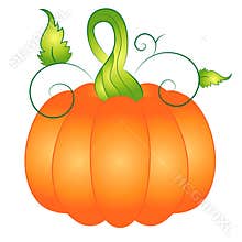 Cartoon Autumn Pumpkin Vector Illustration Clipart