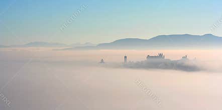 City in the fog - Orvieto