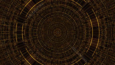 Circle with grid, abstract business science or computer technology background, 3d render backdrop, computer generated