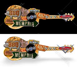 Memphis Vintage Folk Art Sign