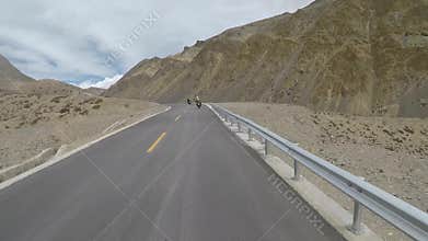 Motorcycling at altitude Tibet