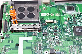 Electronics worker