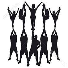 Cheer pyramid stunt