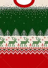 Merry Christmas New Year greeting card frame scandinavian ornaments deers
