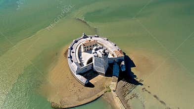 Aerial photography of Fort Louvois in Charente Maritime