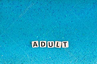 Adult word on stone