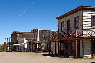 Old Wild West Town Movie Set in Mescal, Arizona