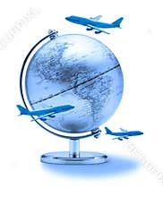 Business World Travel Globe Airplanes