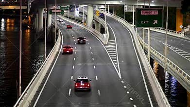 Light Traffic on M3 Pacific Motorway North in Brisbane