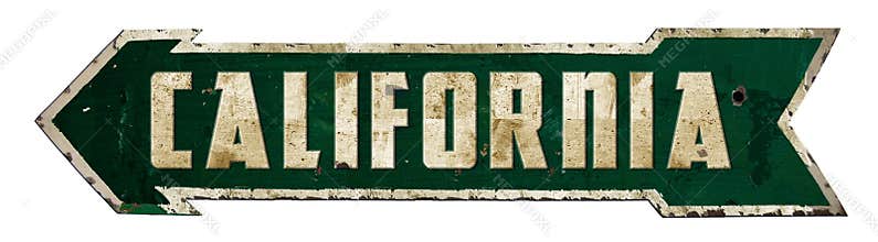 California Retro Sign Arrow