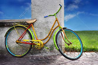 Colorful old bike