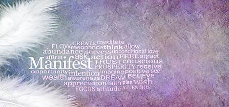 Manifest Abundance Word Cloud Banner