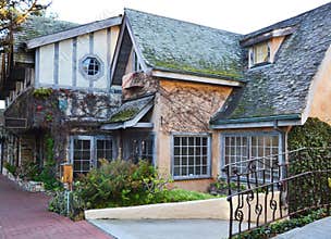 Beautiful neighborhood of the Carmel-by-the-sea city in California