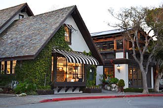 Beautiful neighborhood of the Carmel-by-the-sea city in California