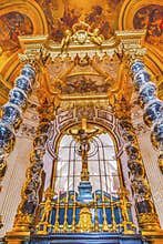 Golden Cross Altar Church Les Invalides Paris France