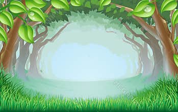 Beautiful woodland scene