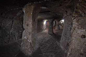 Derinkuyu Underground City in Cappadocia, Turkey