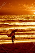 Sunset surfer