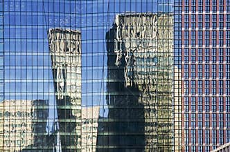 Skyscraper windows and reflections, Tokyo