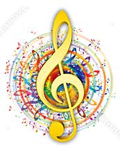 Artistic music key illustration