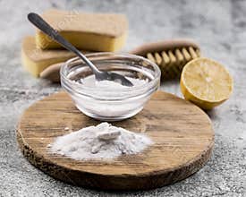 organic house cleaners with baking soda powder. High quality photo