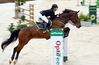 Female horse rider in Machnice, Poland
