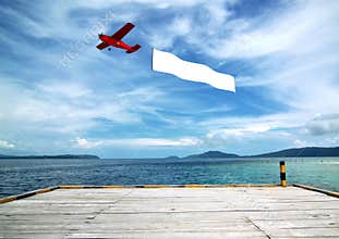 Airplane Banner on Beach