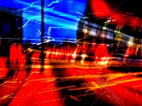 Blur of city lights