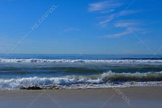 Seascape of the Pacific Ocean with Copy Space