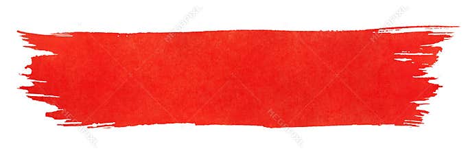 Red stroke of paint brush