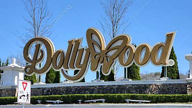 Dollywood sign in Pigeon Forge, TN.