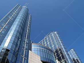 Tall modern office building