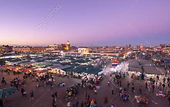 Djemaa el Fna square in Marrakech, Morocco