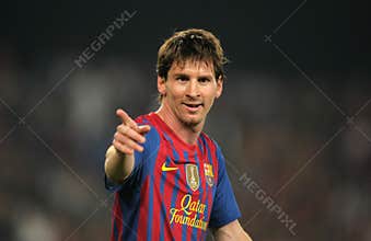 Leo Messi of FC Barcelona