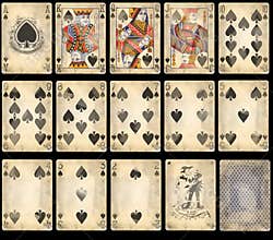 Old Poker Playing Cards - Spades