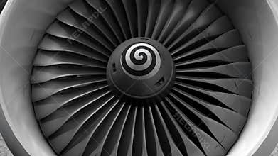 Turbine engine front view.