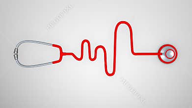 Stethoscope heart beat, tool, medical.