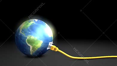 Online world wire connected concept animation.