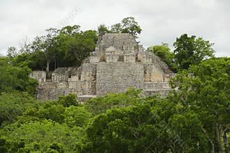 Mayan pyramids in Calakmul campeche mexico II