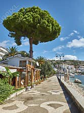 Embankment of the city of Saranda in Albania.