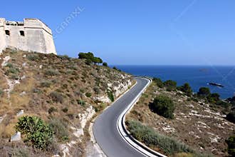 Ibiza dalt vila and road