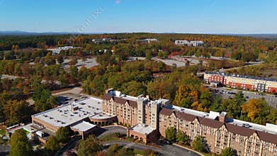 Nashua city aerial view, New Hampshire, USA